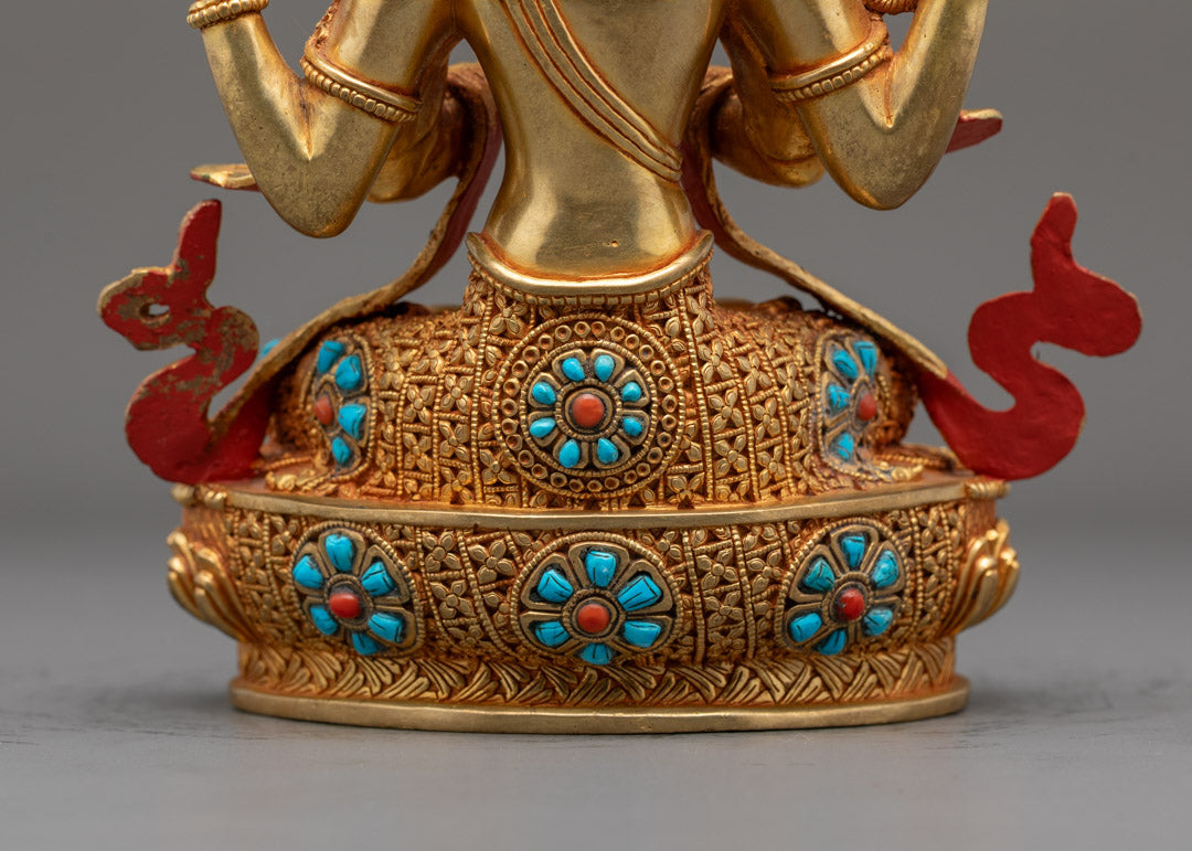 Chenrezig Statue | Hand-Carved Tibetan Bodhisattva