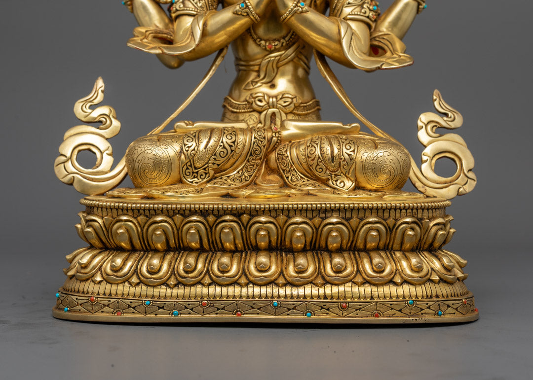 Chenrezig Statue | Tibetan Bodhisattva of Compassion Art
