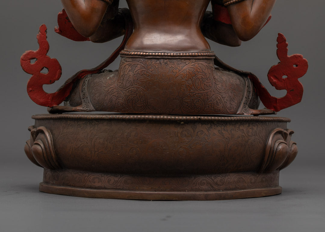 Handmade Chenrezig Statue | Tibetan Buddha of Compassion