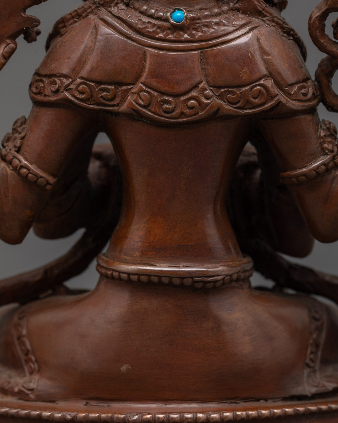Unique Oxidized Chenrezig Statue | Handcrafted Spiritual Decor