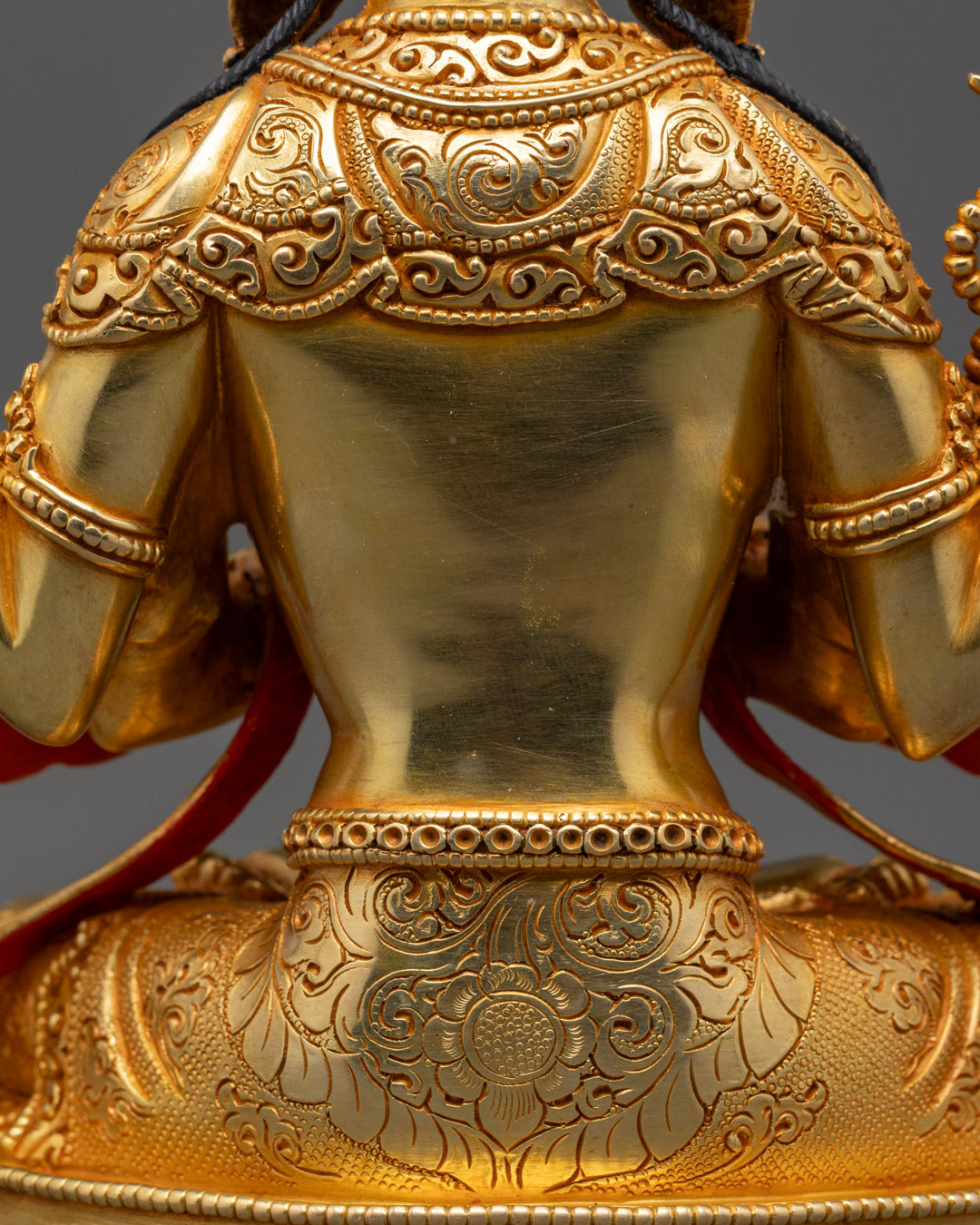 24K Gold Chenrezig Statue | Avalokiteshvara Hand-Carved Statue