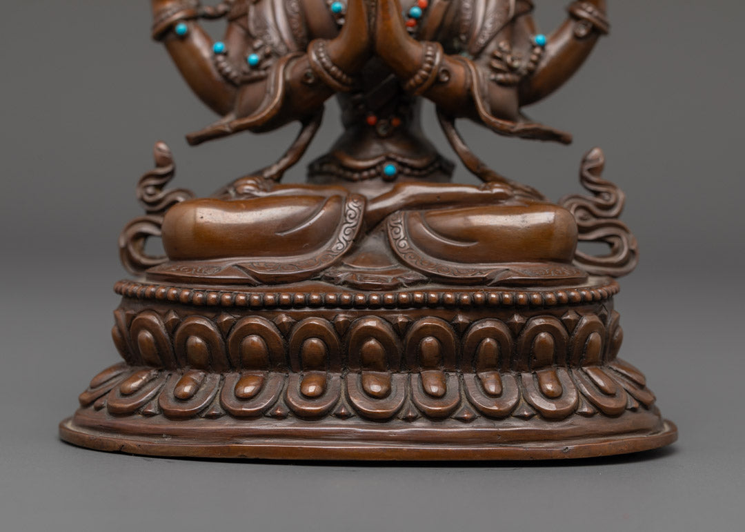 Handmade Chenrezig Statue | Nepali Artisan Crafted