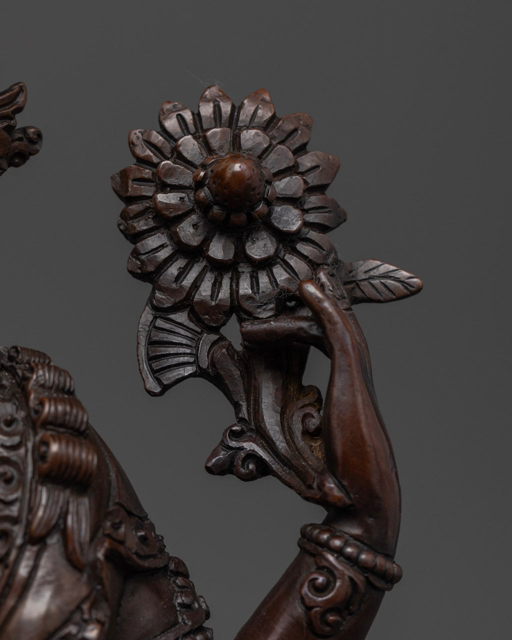 Chenrezig Statue | Oxidized Copper Avalokiteshvara