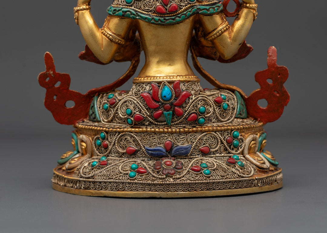 Chenrezig Buddha Statue | Handmade Sculpture for Meditation & Prayer