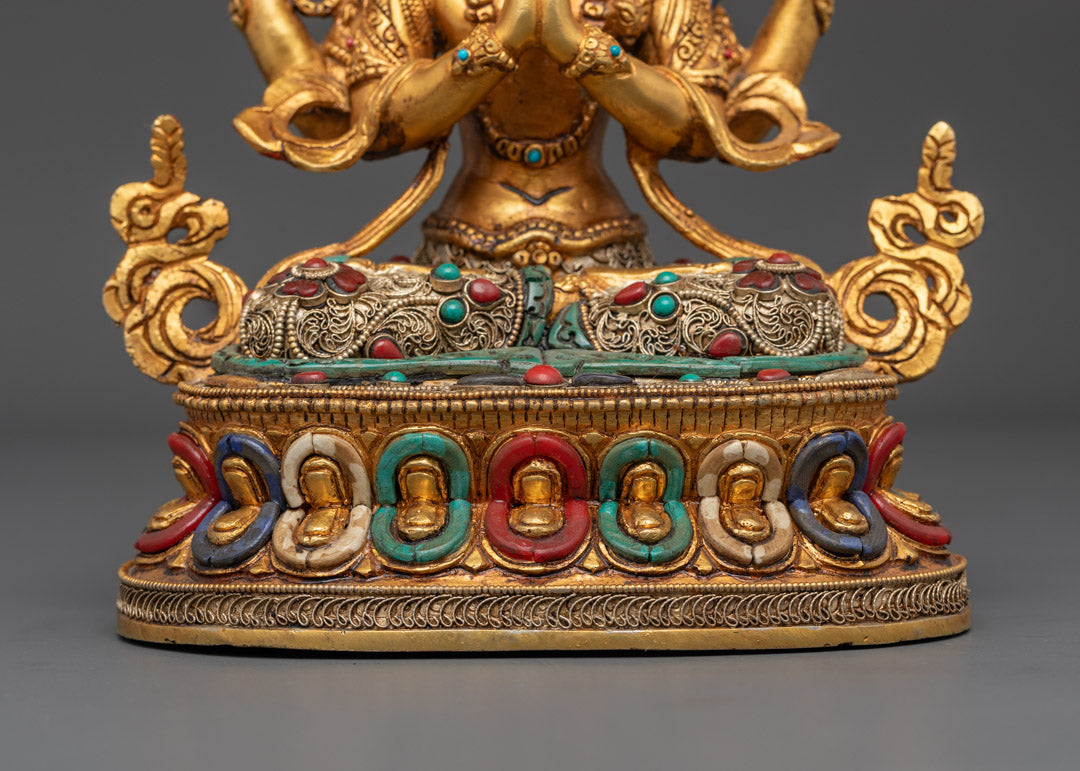 Chenrezig Buddha Statue | Handmade Sculpture for Meditation & Prayer