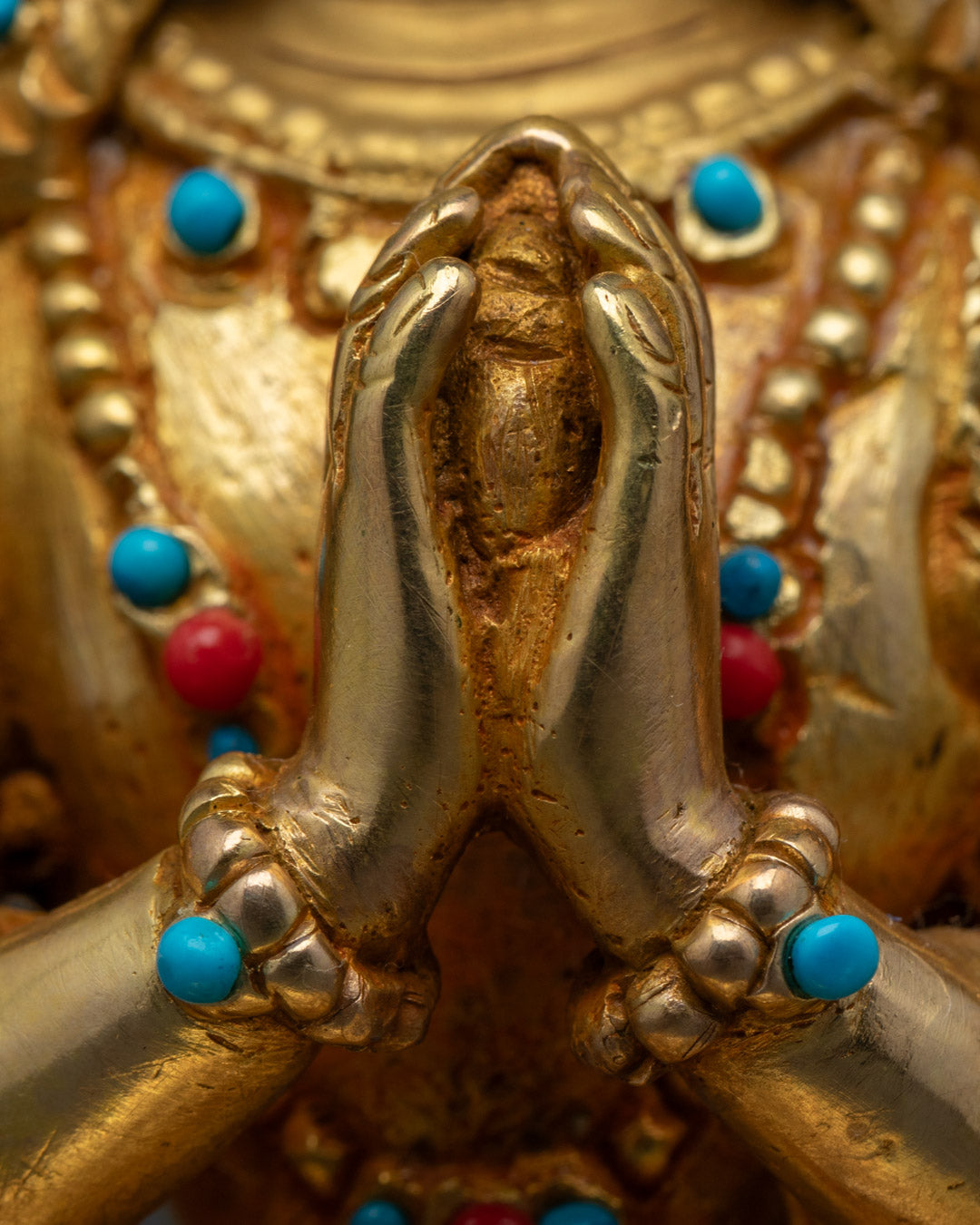 Chenrezig Statue | 24k Gold Gilded Avalokiteshvara