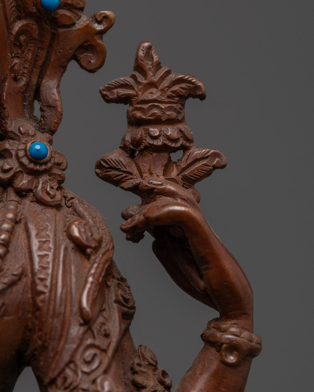 Unique Oxidized Chenrezig Statue | Handcrafted Spiritual Decor