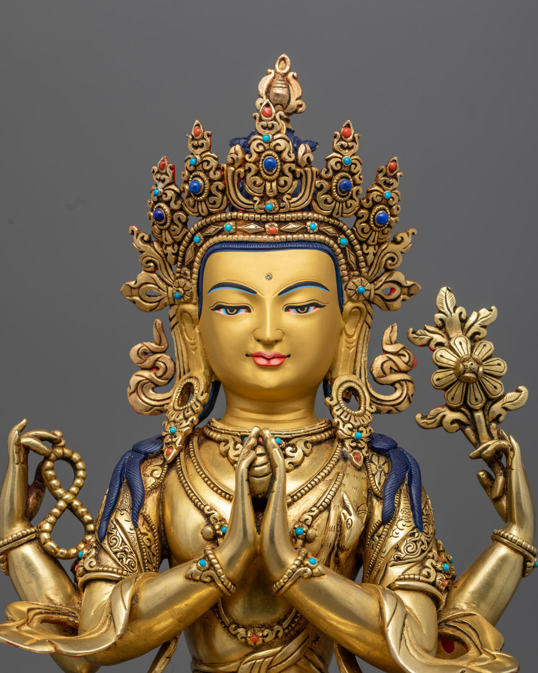 Chenrezig Statue | Tibetan Bodhisattva of Compassion Art