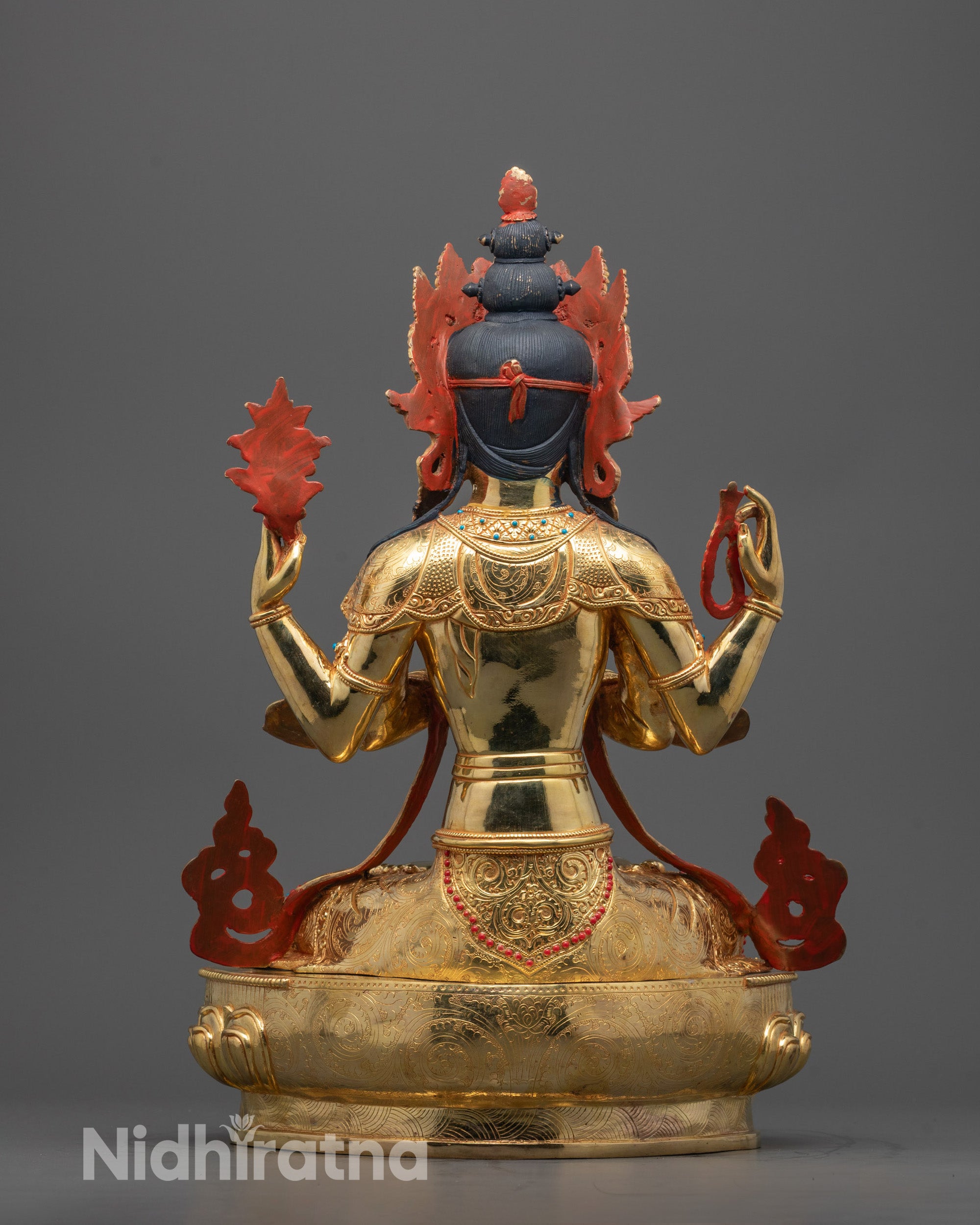 Avalokiteshvara Chenrezig Statue | Hand-Carved Himalayan Spiritual Art