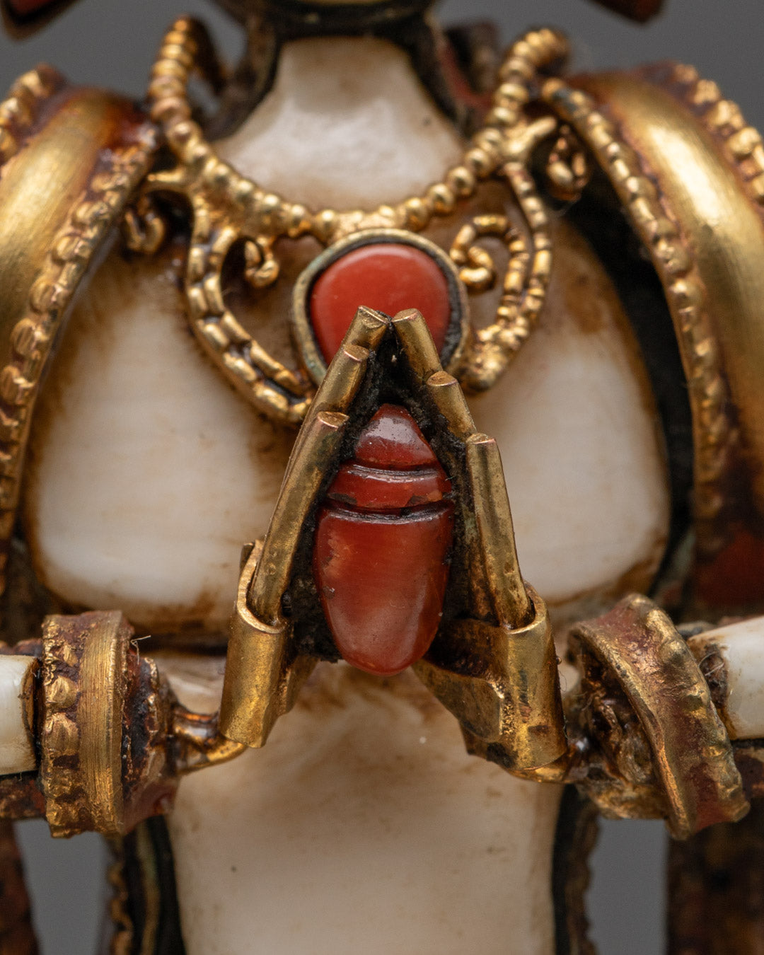 Hand-crafted Stones Chenrezig Statue | Sacred Tibetan Buddhist Art