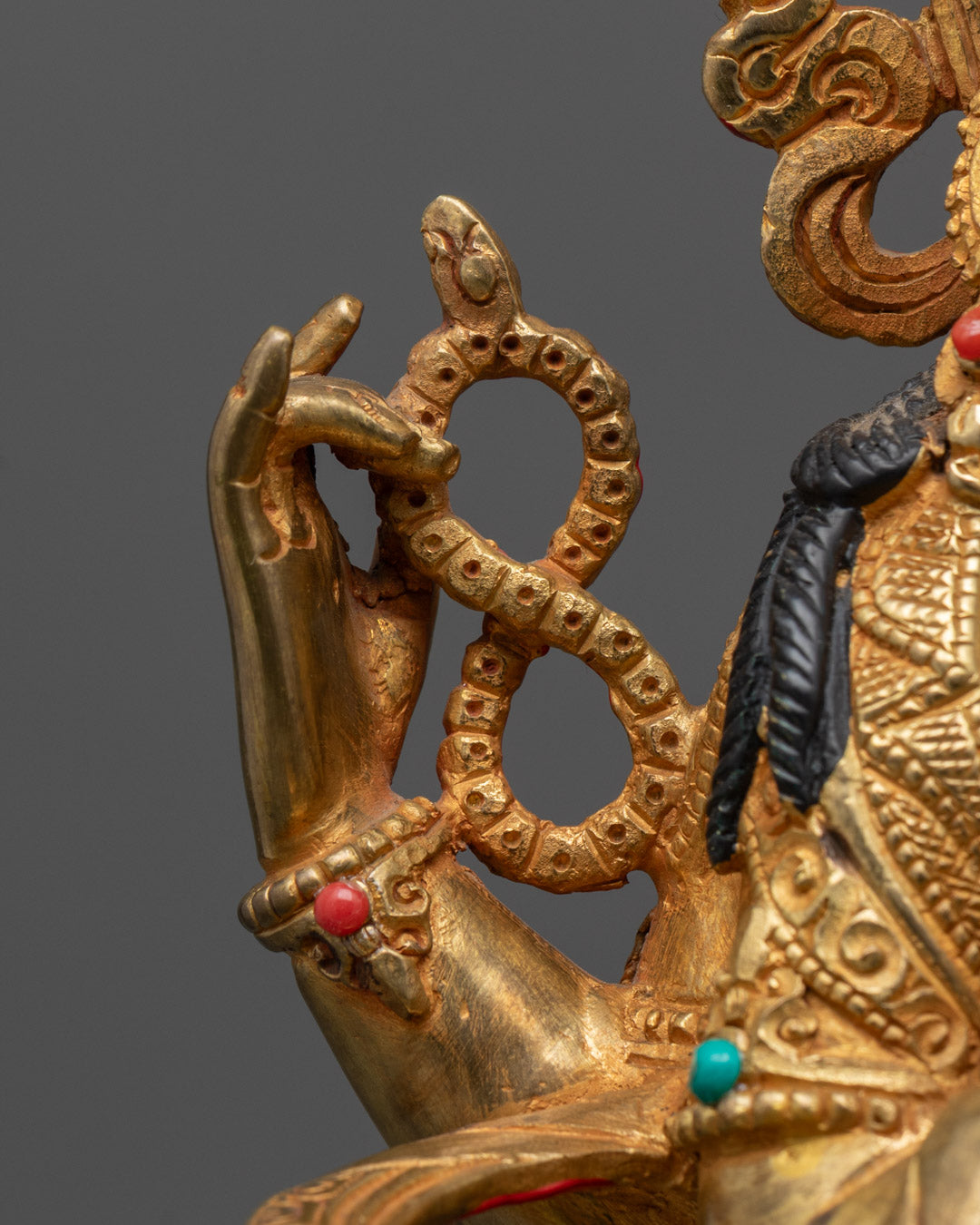 Hand-carved Chenrezig Statue | Handmade Tibetan Statue