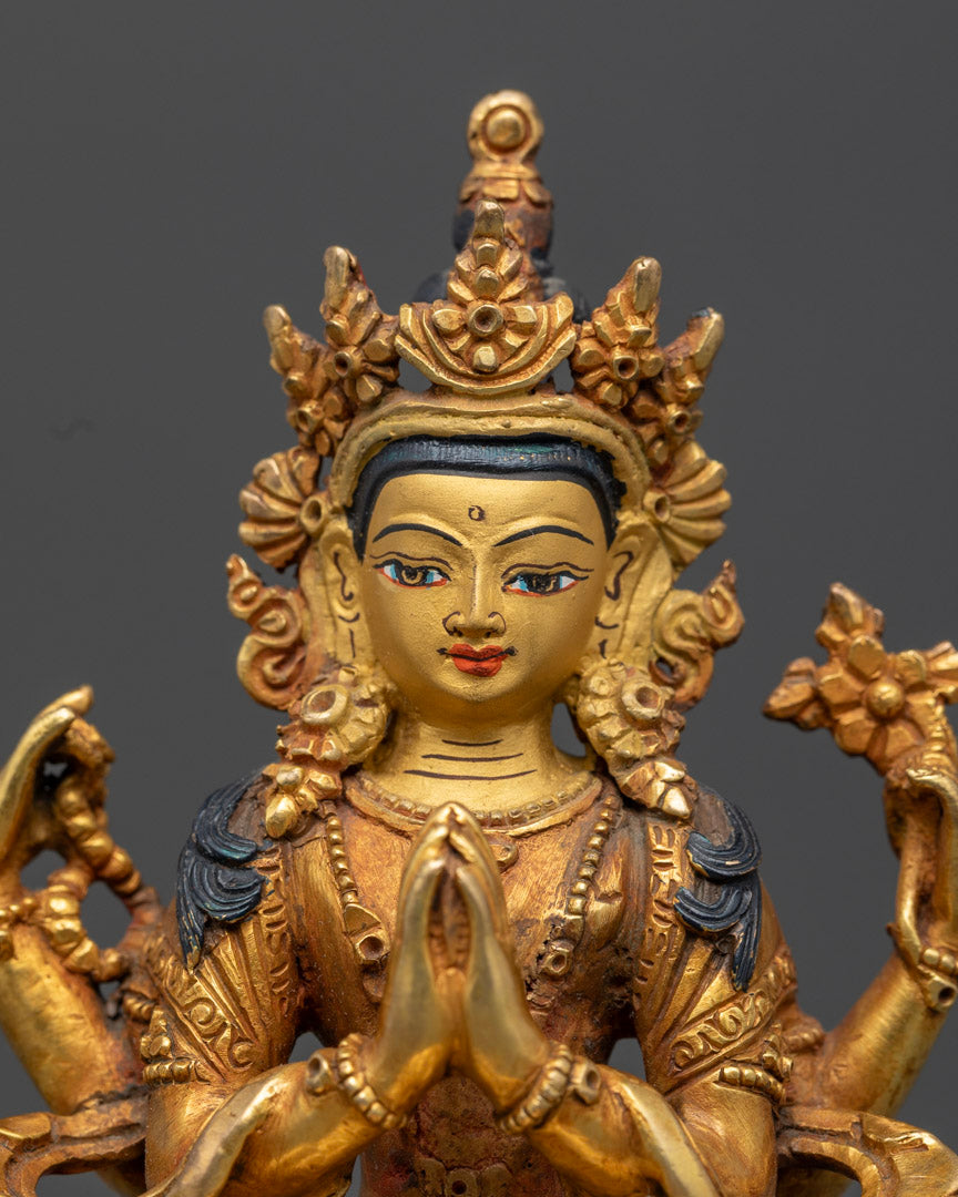 Chenrezig Statue | Traditionally Hand-carved in Nepal