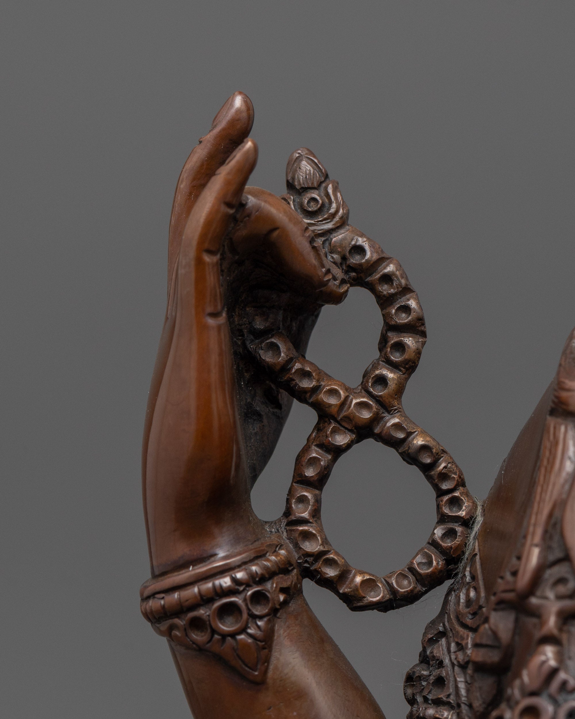 Oxidized Chenrezig Statue | Handmade Symbol of Protection