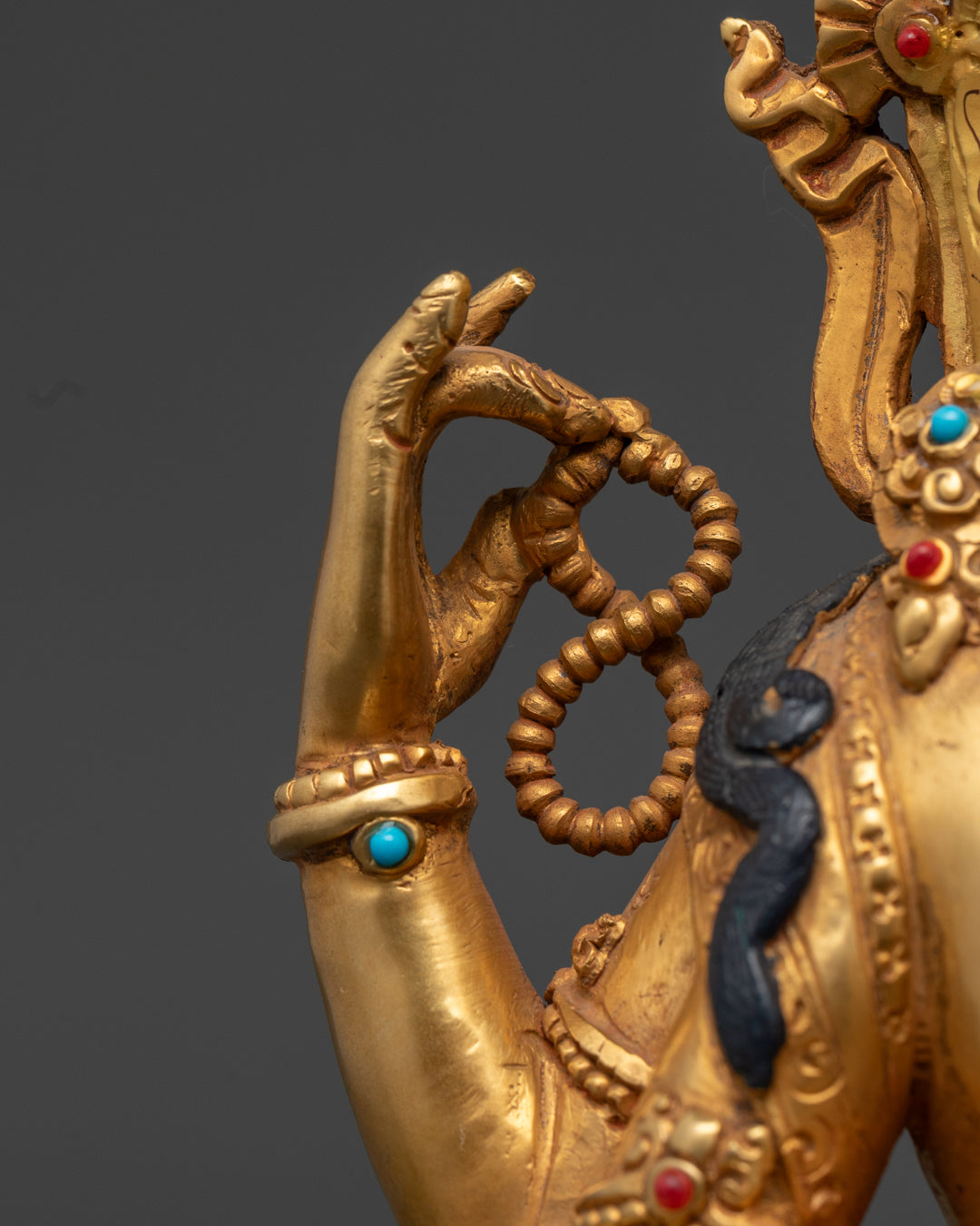 Chenrezig Statue | Tibetan Hand-Carved Sculpture of Avalokiteshvara