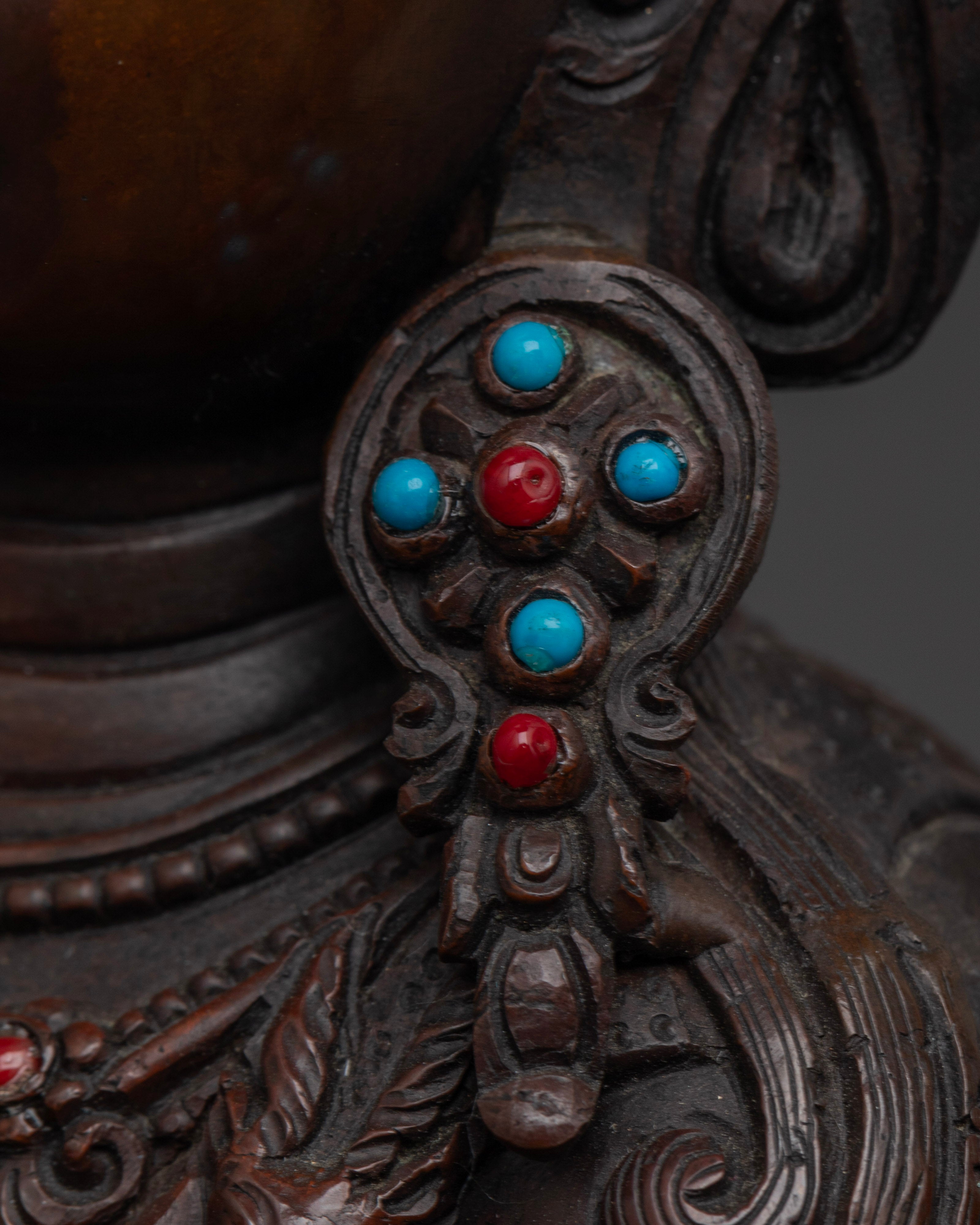 Oxidized Chenrezig Statue: Sacred Art for Peace