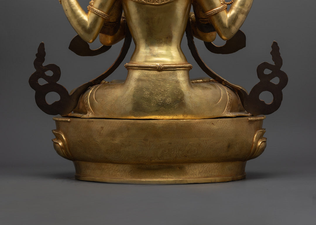 Chenrezig Avalokiteshvara Statue | Handcrafted Tibetan Artwork