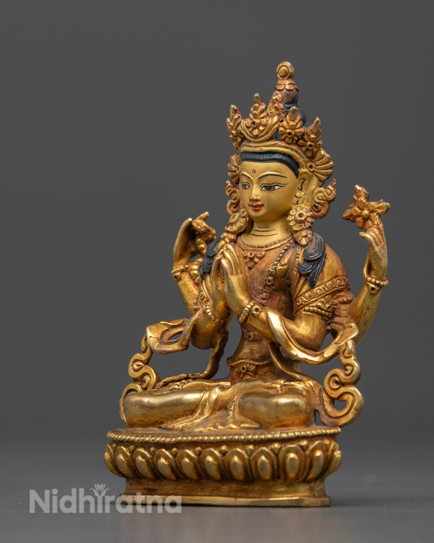 Chenrezig Statue | Traditionally Hand-carved in Nepal
