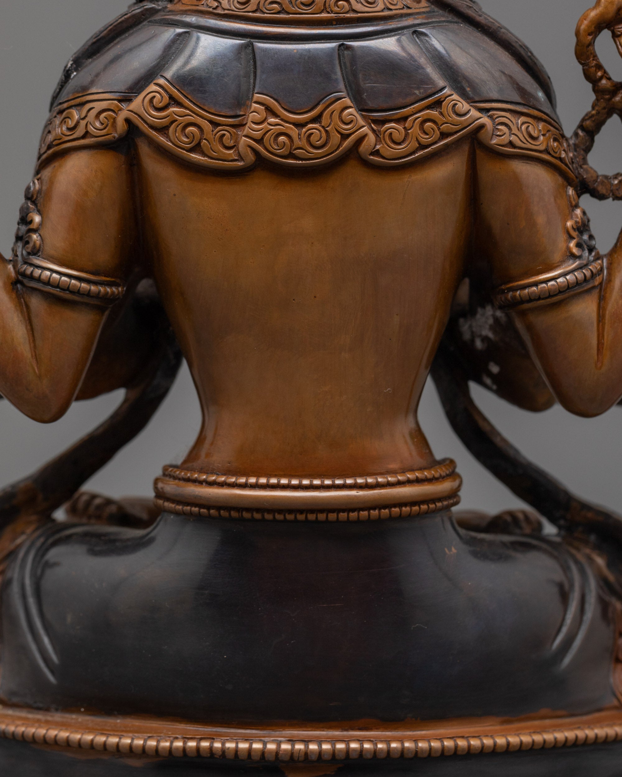 Buddhist Oxidized Lokeshvara Statue | Spiritual Decor