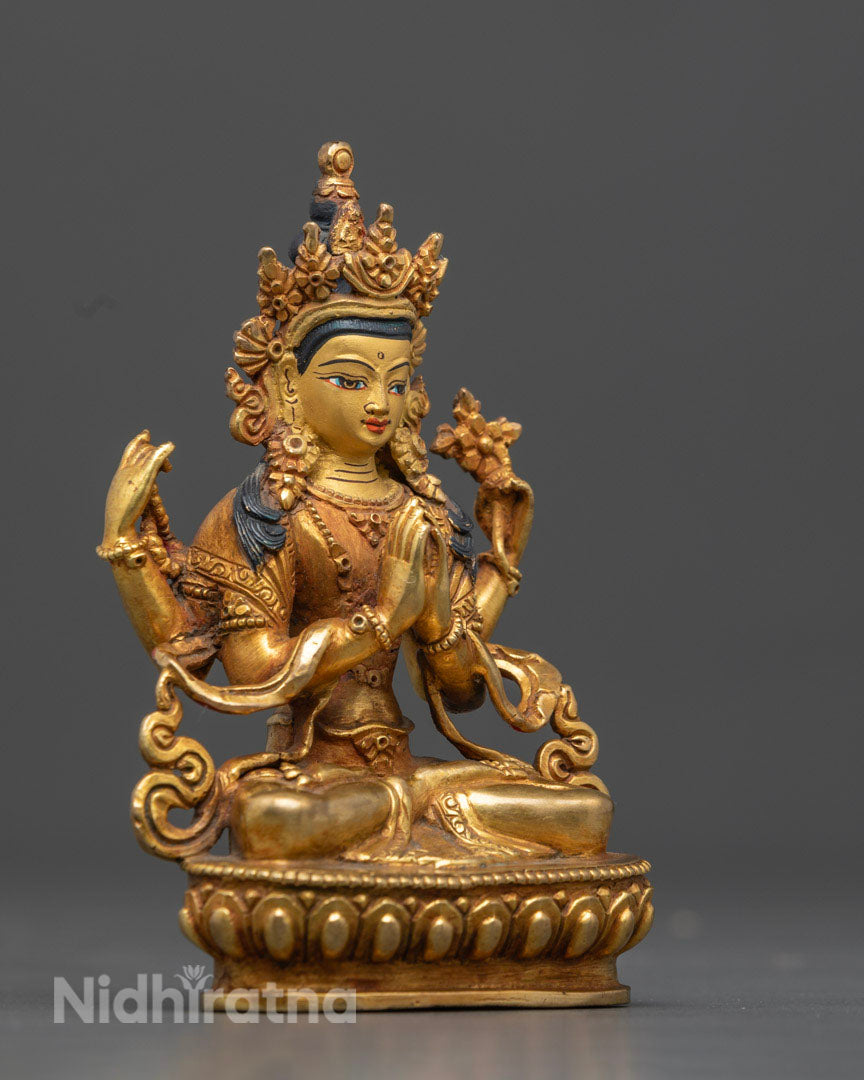 Chenrezig Statue | Traditionally Hand-carved in Nepal