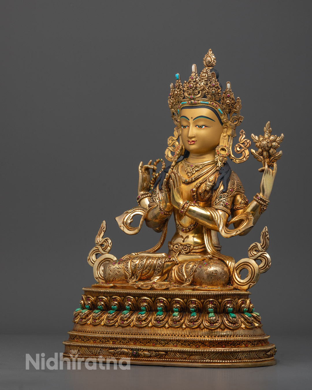Avalokiteshvara Mantra Sculpture | Scared Tibetan Statue
