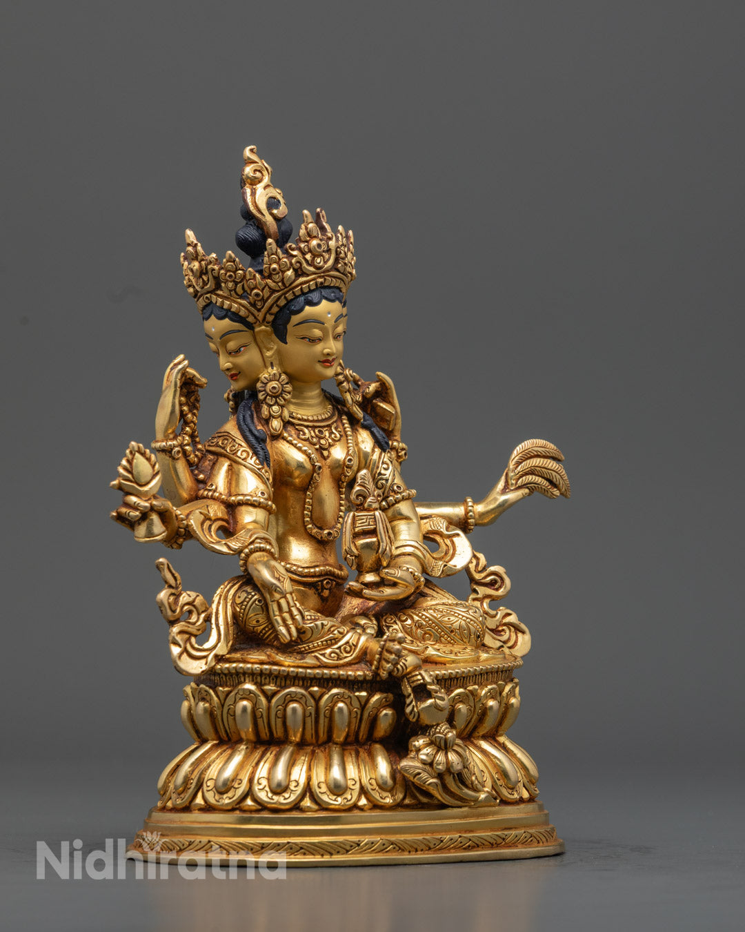 Handmade Vasudhara Statue | Sacred Buddhist Sculpture