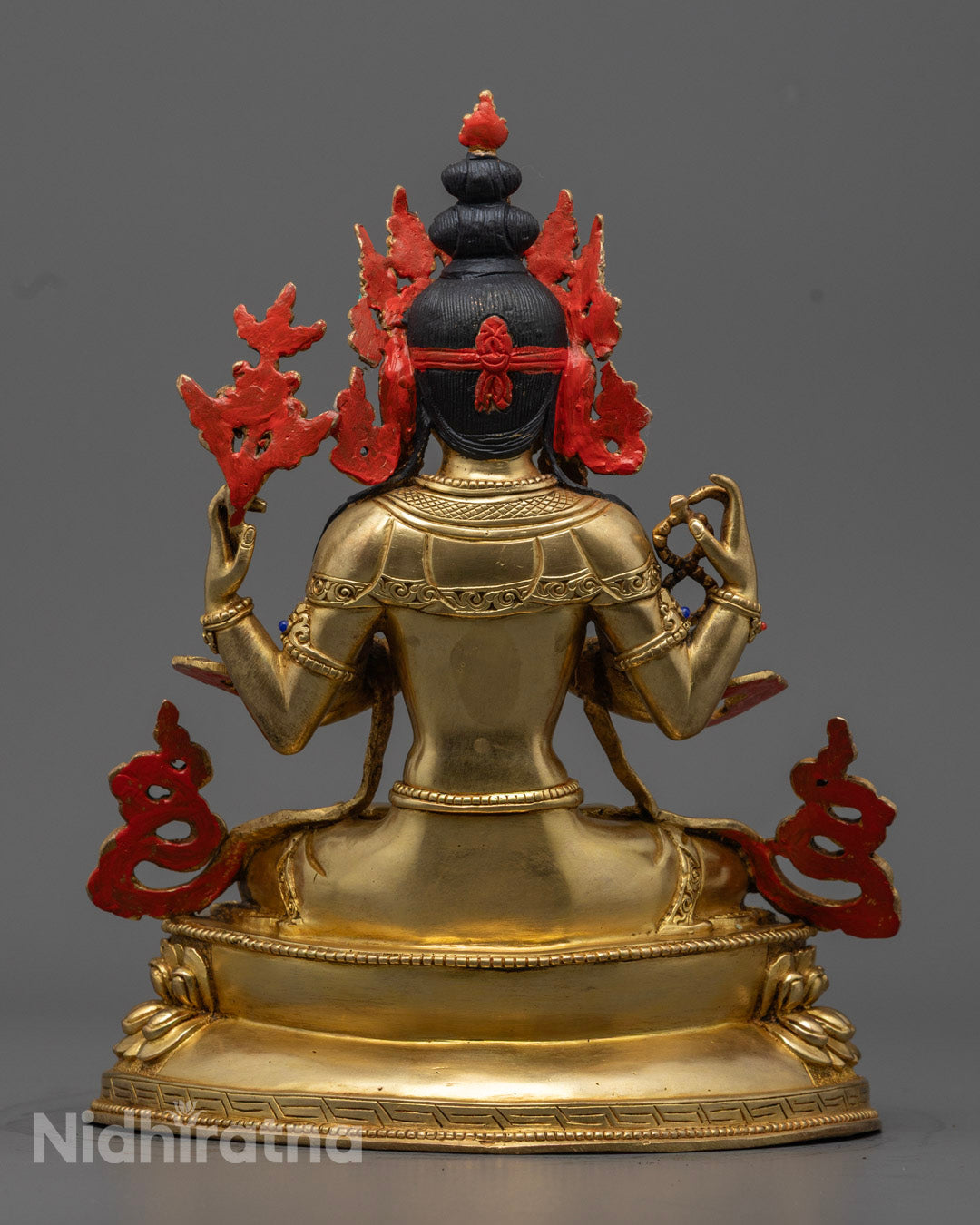 Chenrezig Statue Bodhisattva of Compassion | Tibetan Buddhist Altar Decor