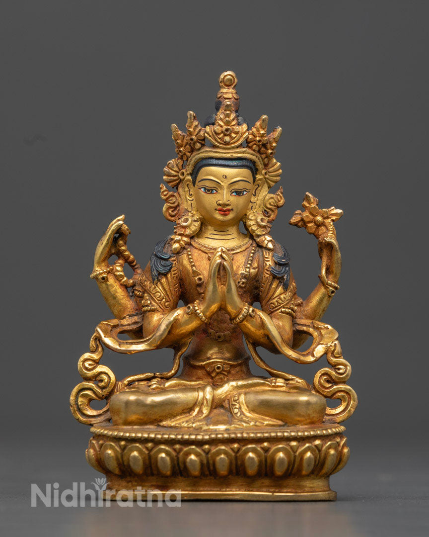 Chenrezig Statue | Traditionally Hand-carved in Nepal