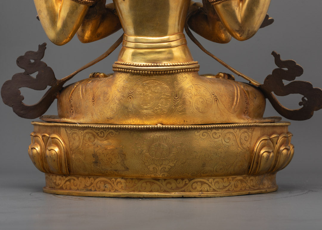 Four-Armed Chenrezig Statue | Himalayan Buddhist Protector
