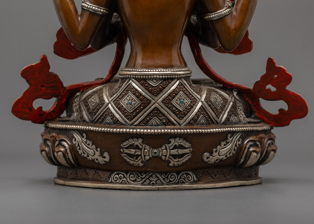 Traditional Chenrezig Statue | Handmade Tibetan Art