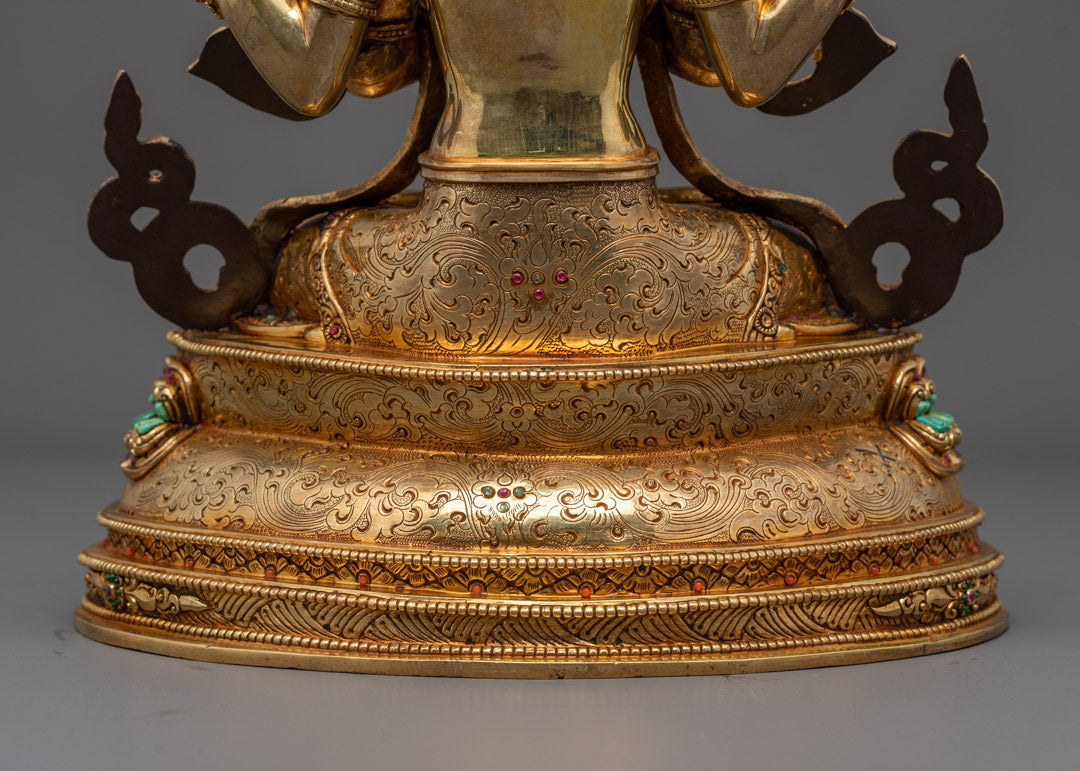 Avalokiteshvara Mantra Sculpture | Scared Tibetan Statue