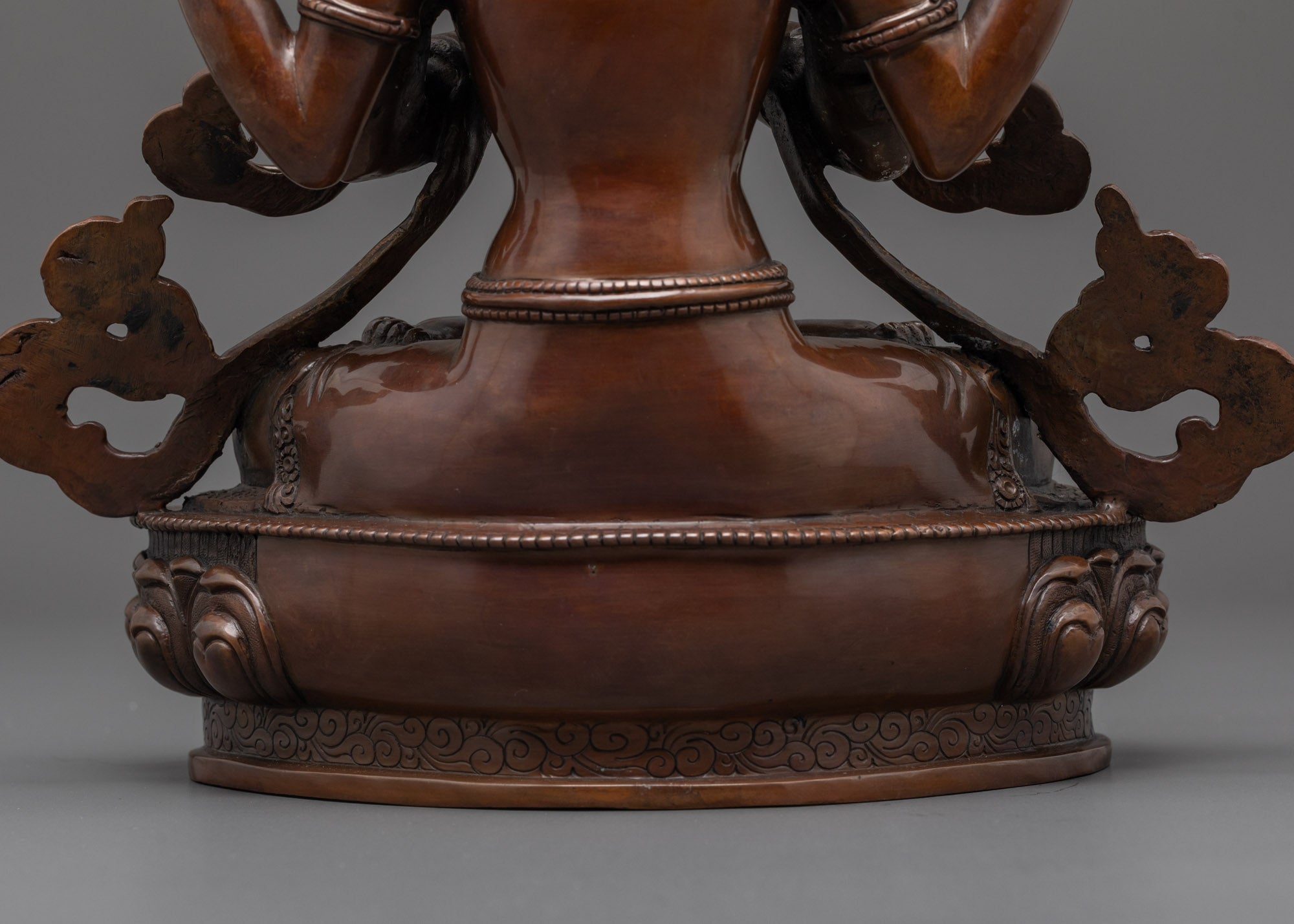 Oxidized Chenrezig Statue | Handmade Symbol of Protection