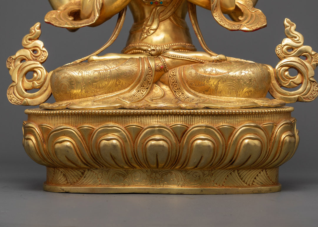 Handmade Chenrezig Statue | Authentic Nepalese Spiritual Artwork