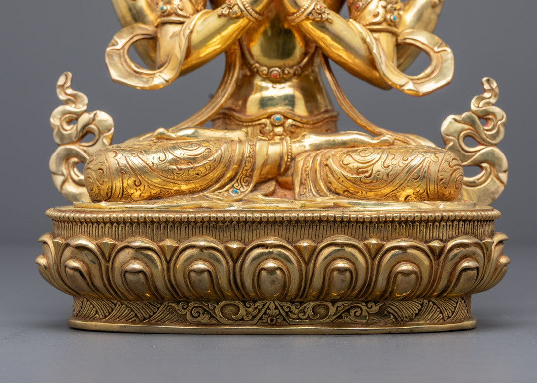 Handcrafted Chenrezig Statue | Tibetan Buddhist Deity for Sale