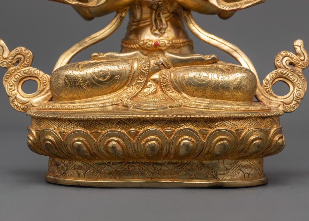 Hand-carved Chenrezig Statue | Handmade Tibetan Statue