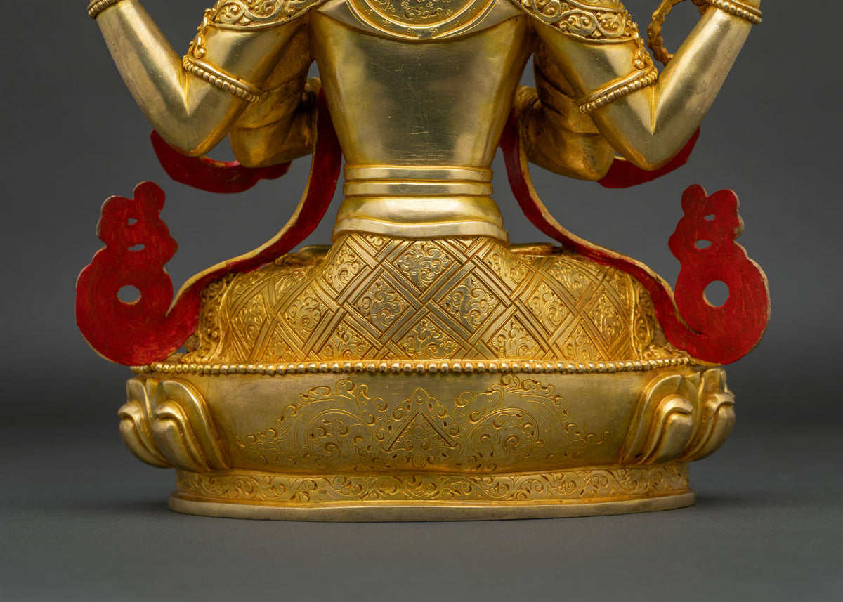 Four-Armed Chenrezig Statue – Bodhisattva of Compassion for Meditation