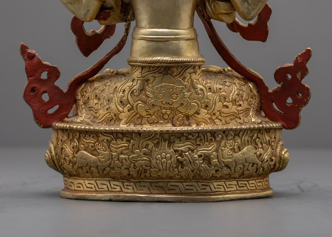 Nepalese Chenrezig Statue | Hand-Carved Avalokiteshvara
