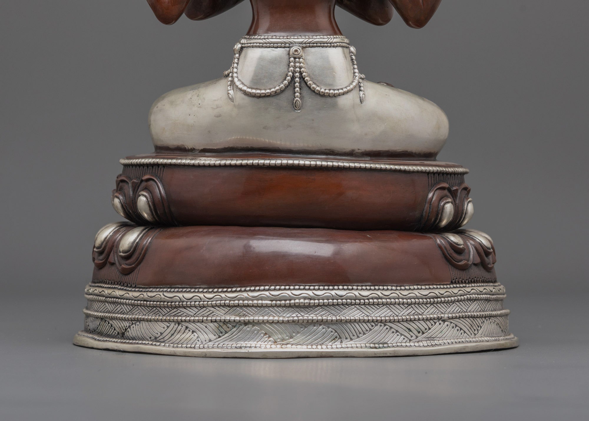 Buddhist Oxidized Chenrezig Statue | Compassionate Bodhisattva Idol