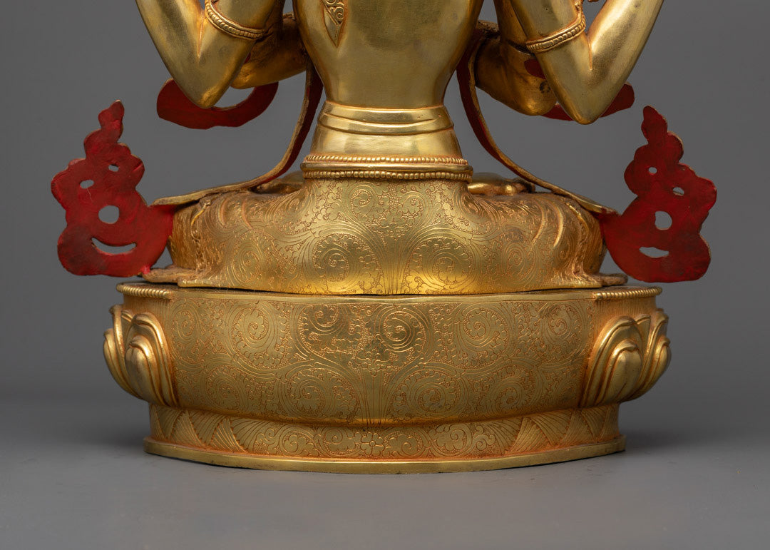 Handmade Chenrezig Statue | Authentic Nepalese Spiritual Artwork
