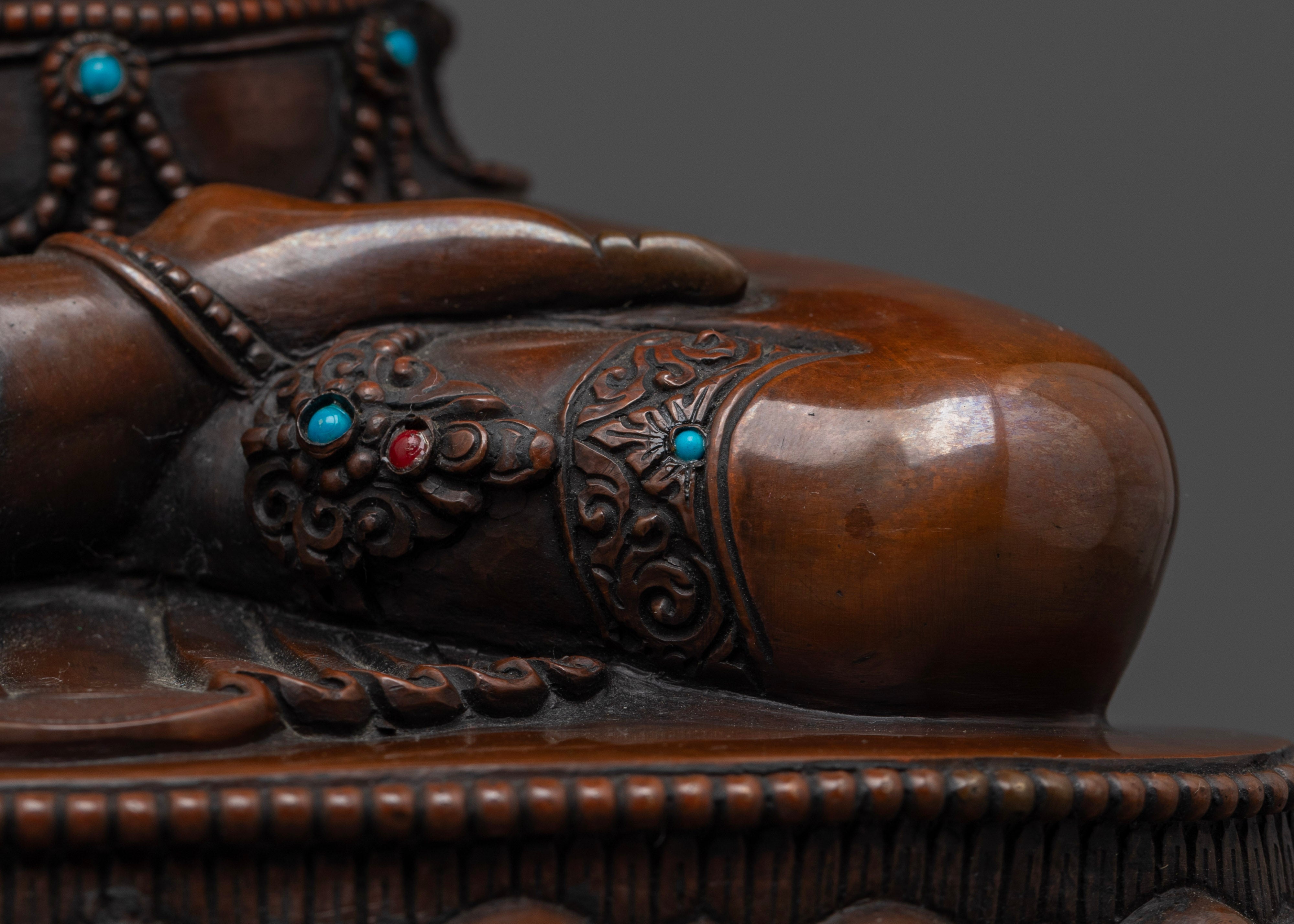 Oxidized Chenrezig Statue: Sacred Art for Peace