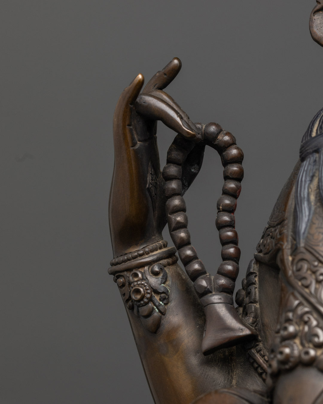 Handcrafted Chenrezig Statue | Tibetan Buddha of Compassion