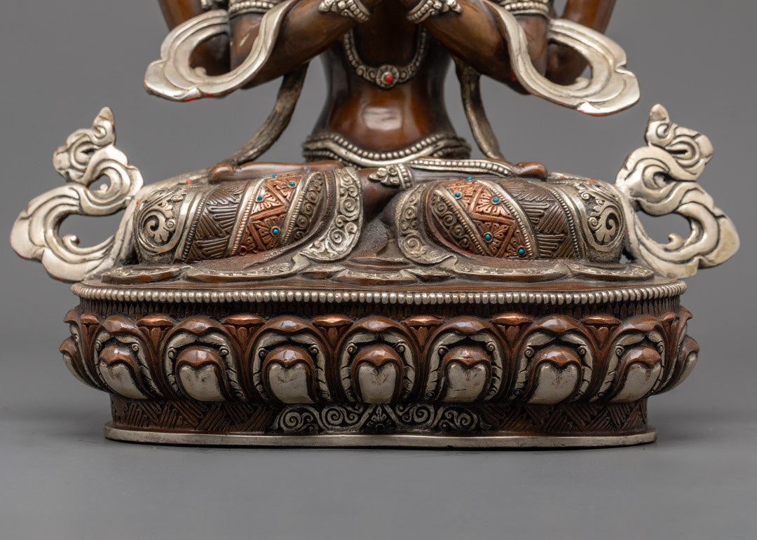 Traditional Chenrezig Statue | Handmade Tibetan Art