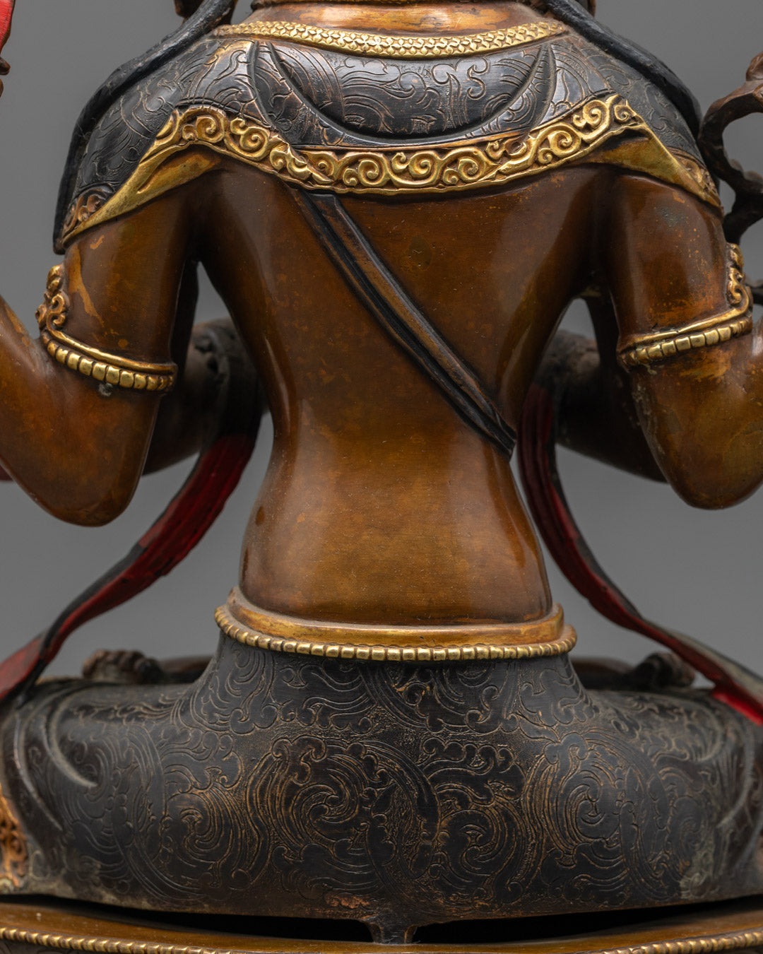 Authentic Oxidized Chenrezig Statue | Himalayan Buddhist Art