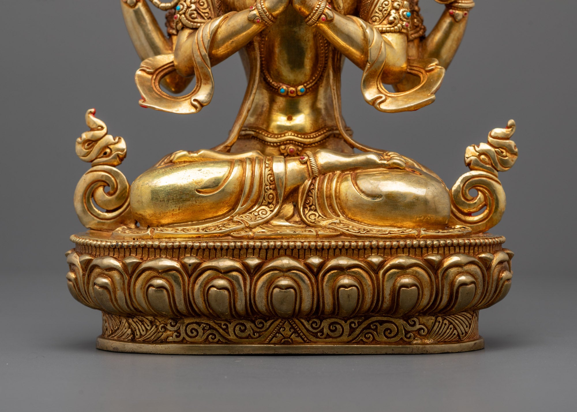 Sacred Four-Armed Chenrezig Sculpture | Divine Symbol of Mercy