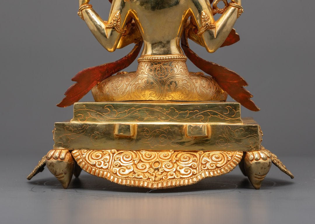 Hand Crafted Tibetan Diety Chenrezig Statue
