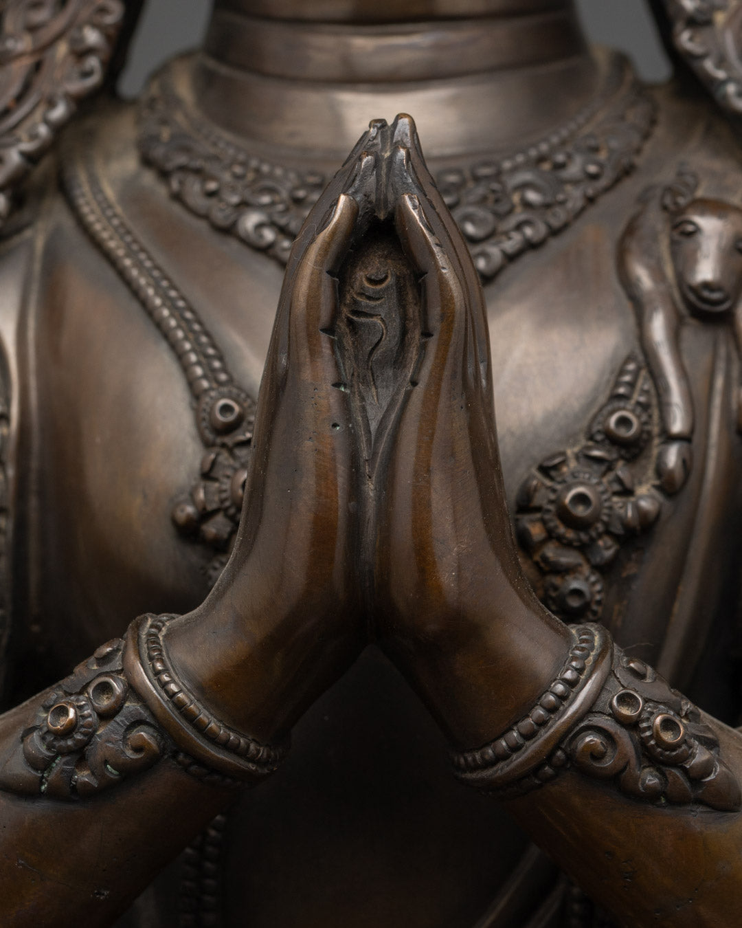 Handcrafted Chenrezig Statue | Tibetan Buddha of Compassion