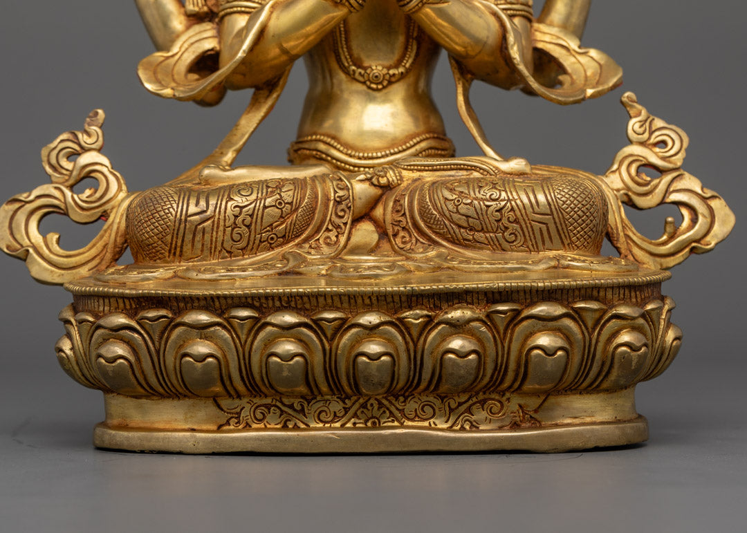 Tibetan Chenrezig Sculpture | Sacred Deity Statue for Spiritual Spaces
