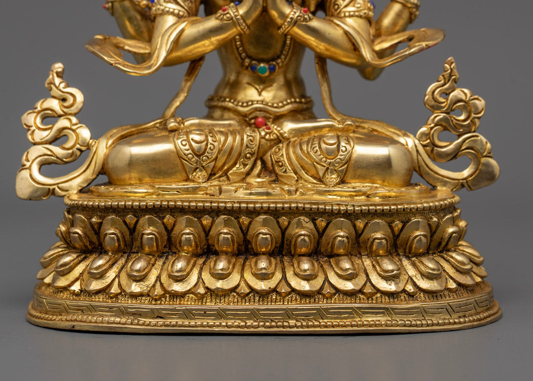 Chenrezig Statue Bodhisattva of Compassion | Tibetan Buddhist Altar Decor