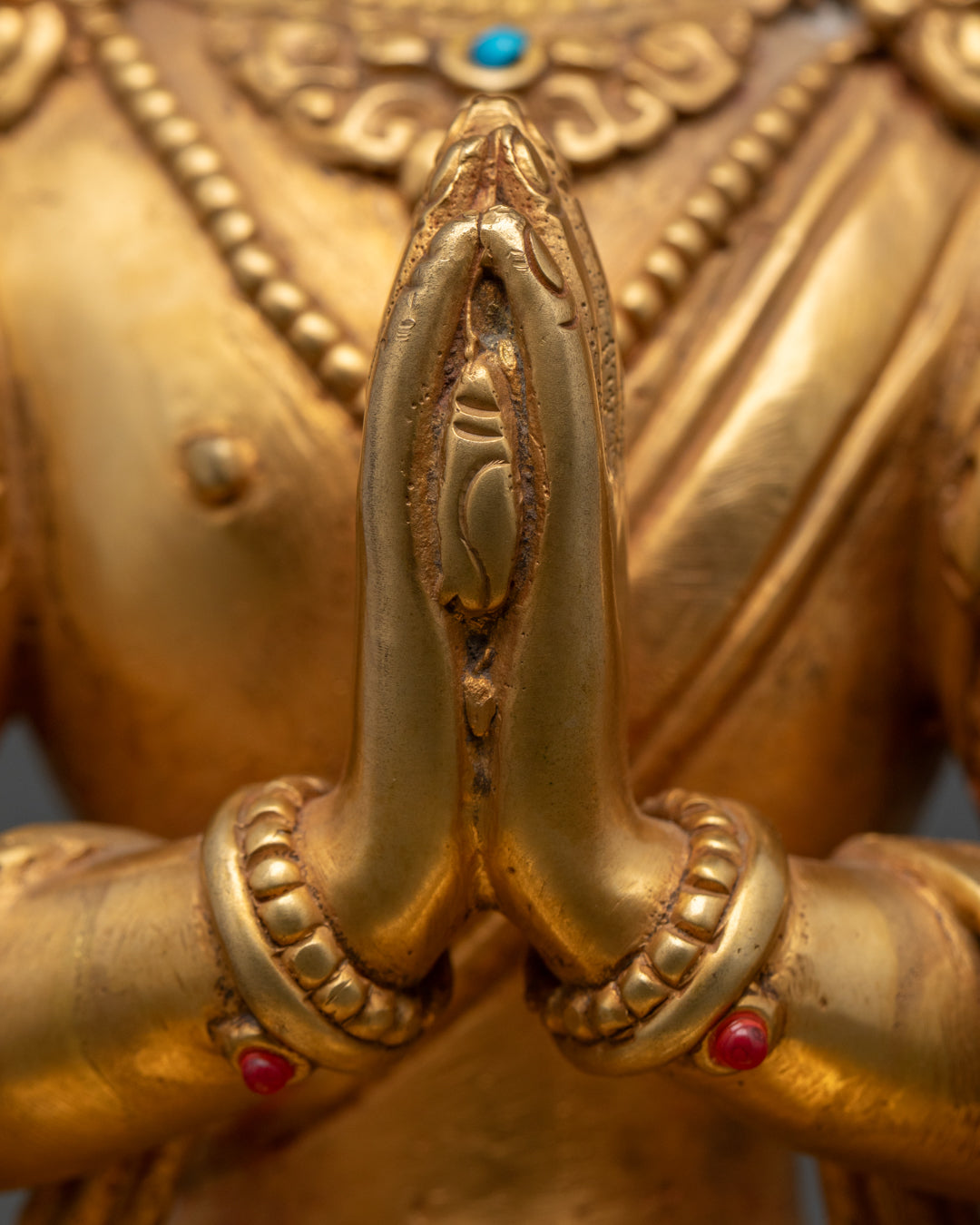 Chenrezig Statue | Tibetan Hand-Carved Sculpture of Avalokiteshvara
