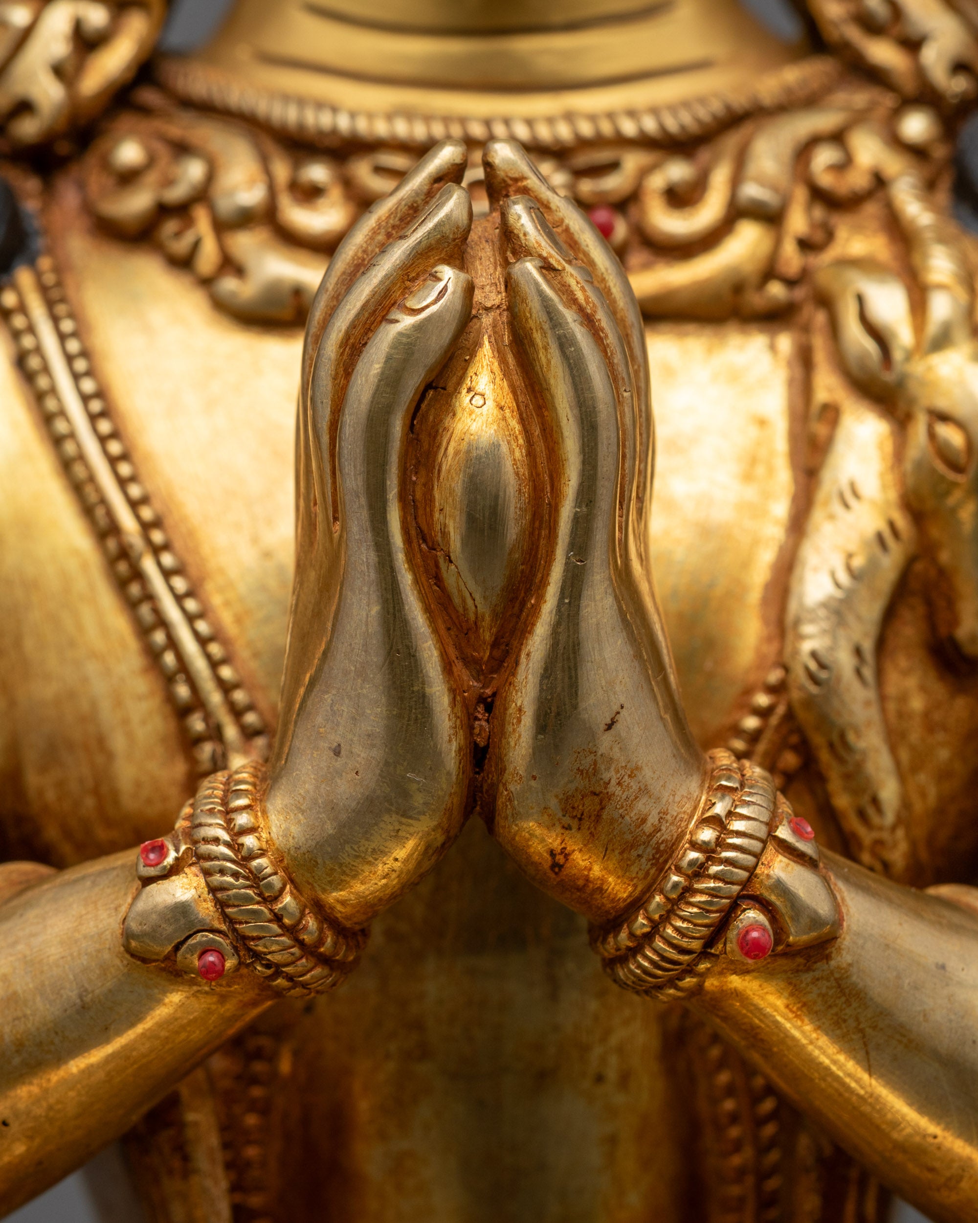 Sacred Four-Armed Chenrezig Sculpture | Divine Symbol of Mercy
