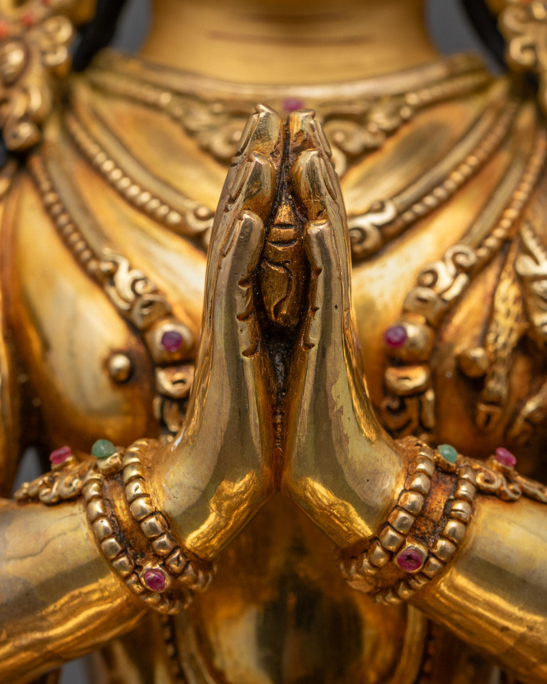 Avalokiteshvara Mantra Sculpture | Scared Tibetan Statue